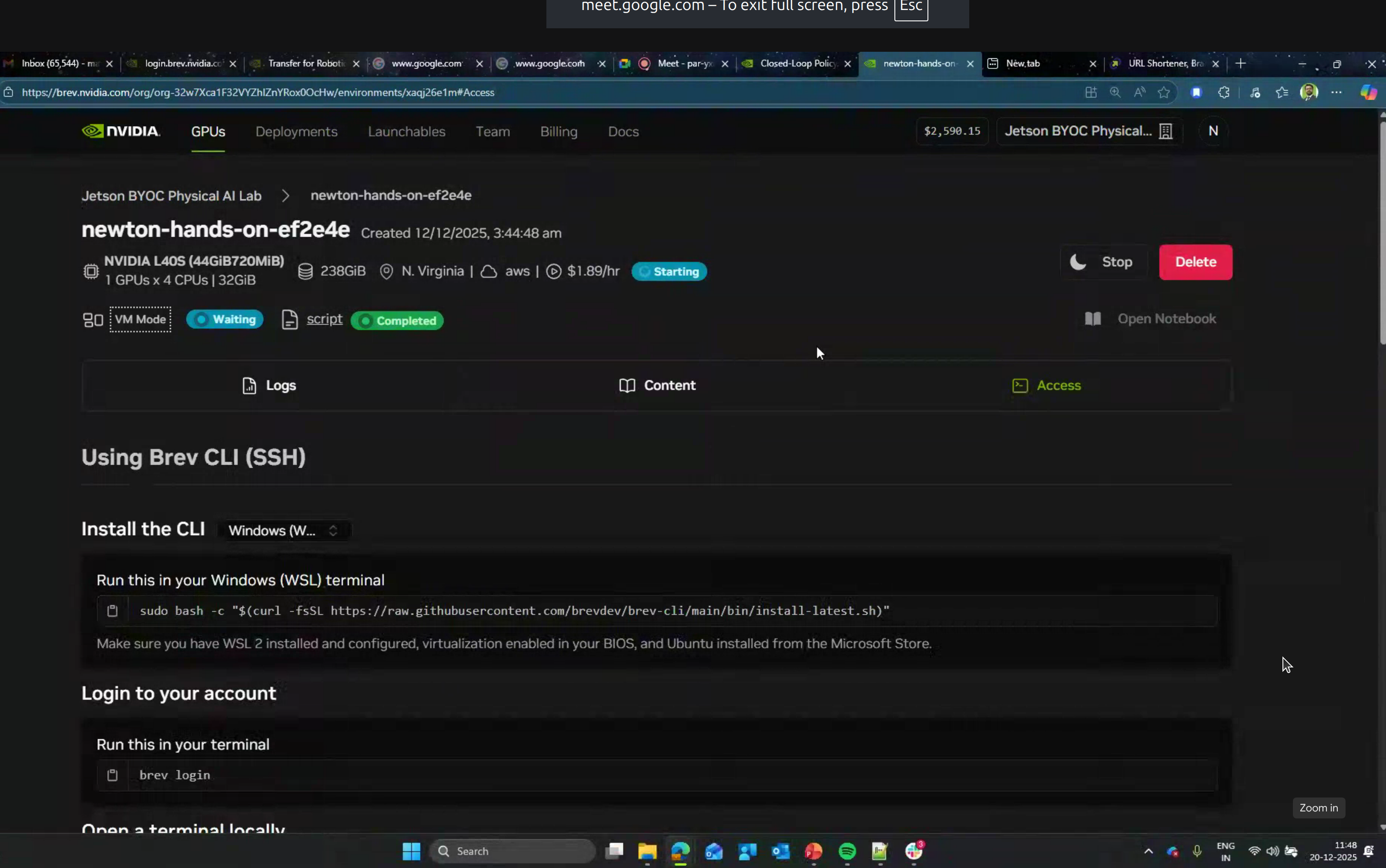 Windows WSL installation instructions