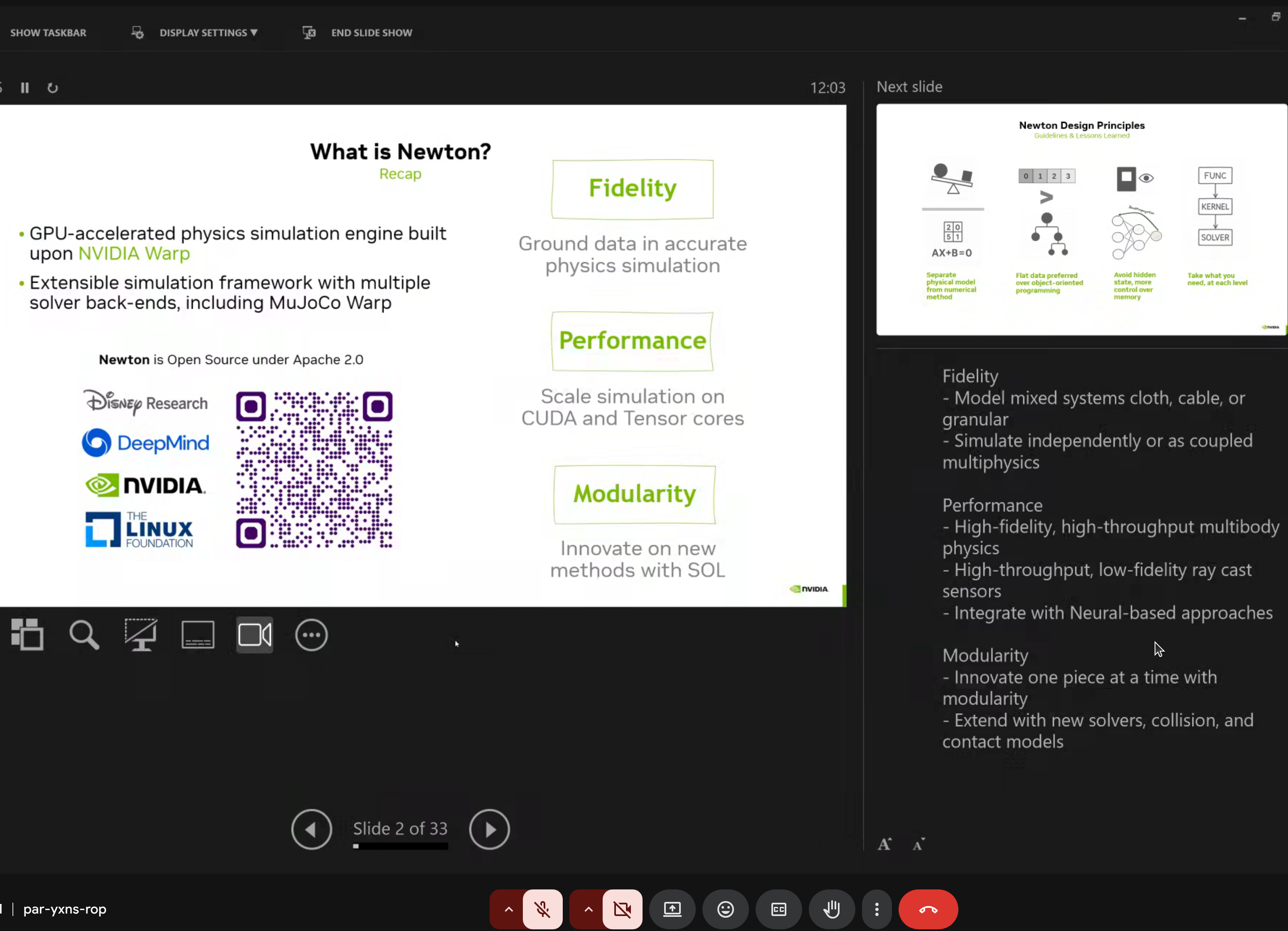 Fidelity, Performance, and Modularity principles
