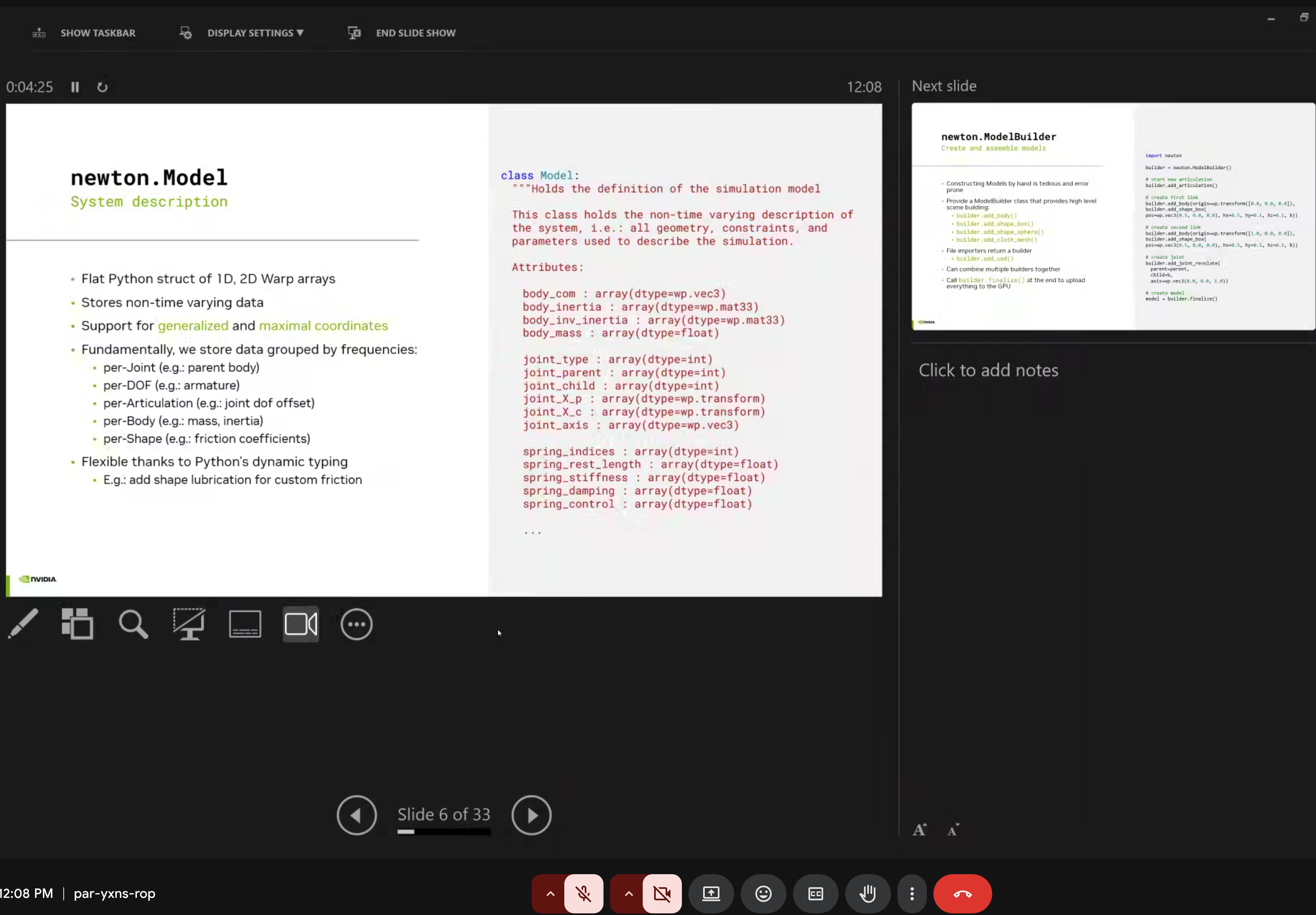 Flat Python struct of 1D, 2D Warp arrays