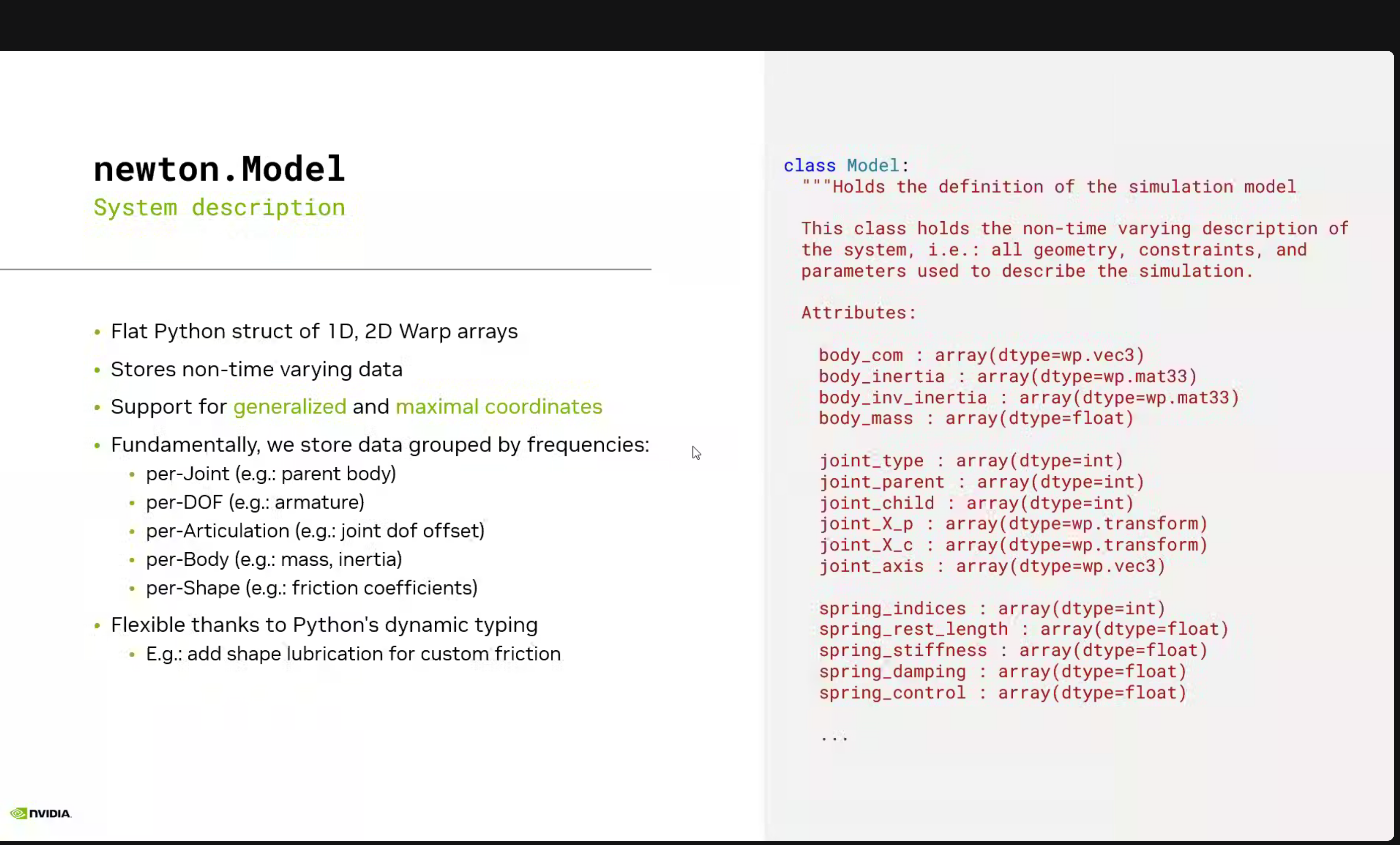 Complete class definition with all attributes