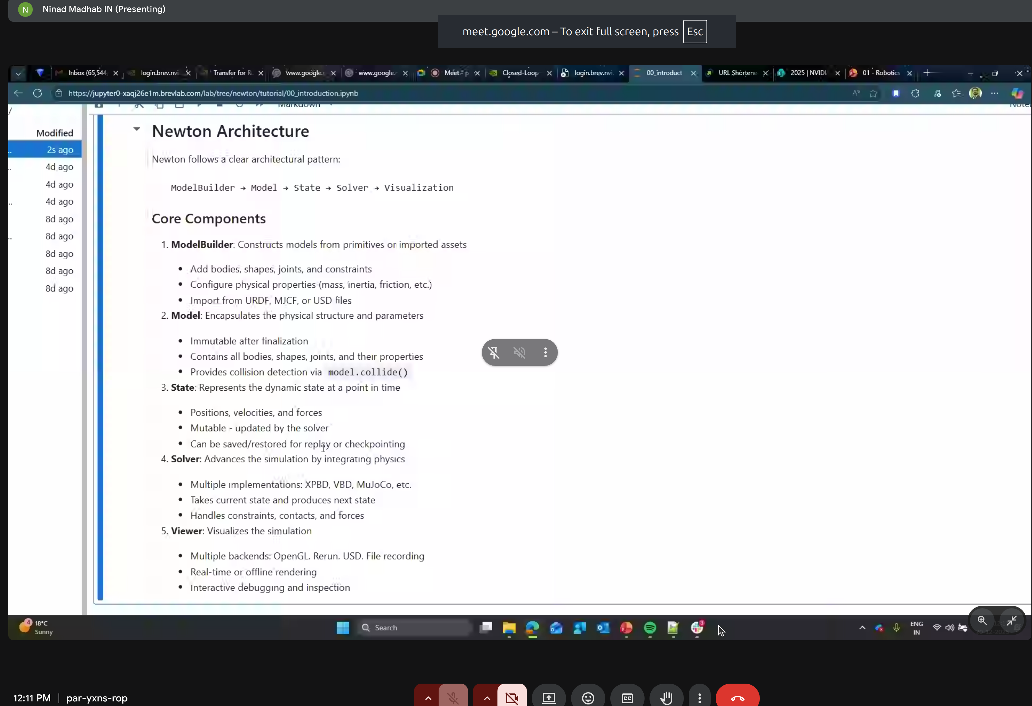 Five core components of Newton architecture