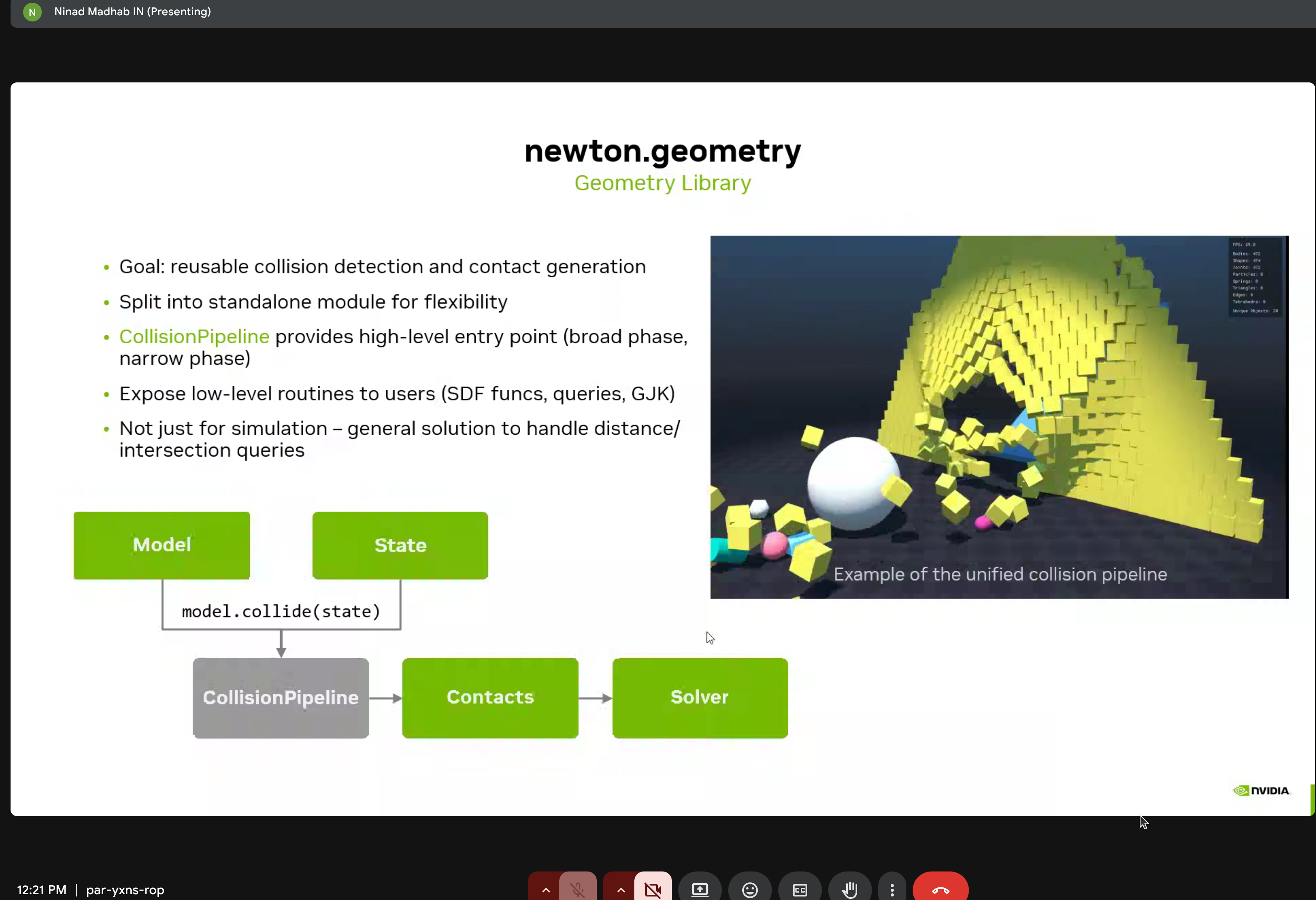 CollisionPipeline architecture