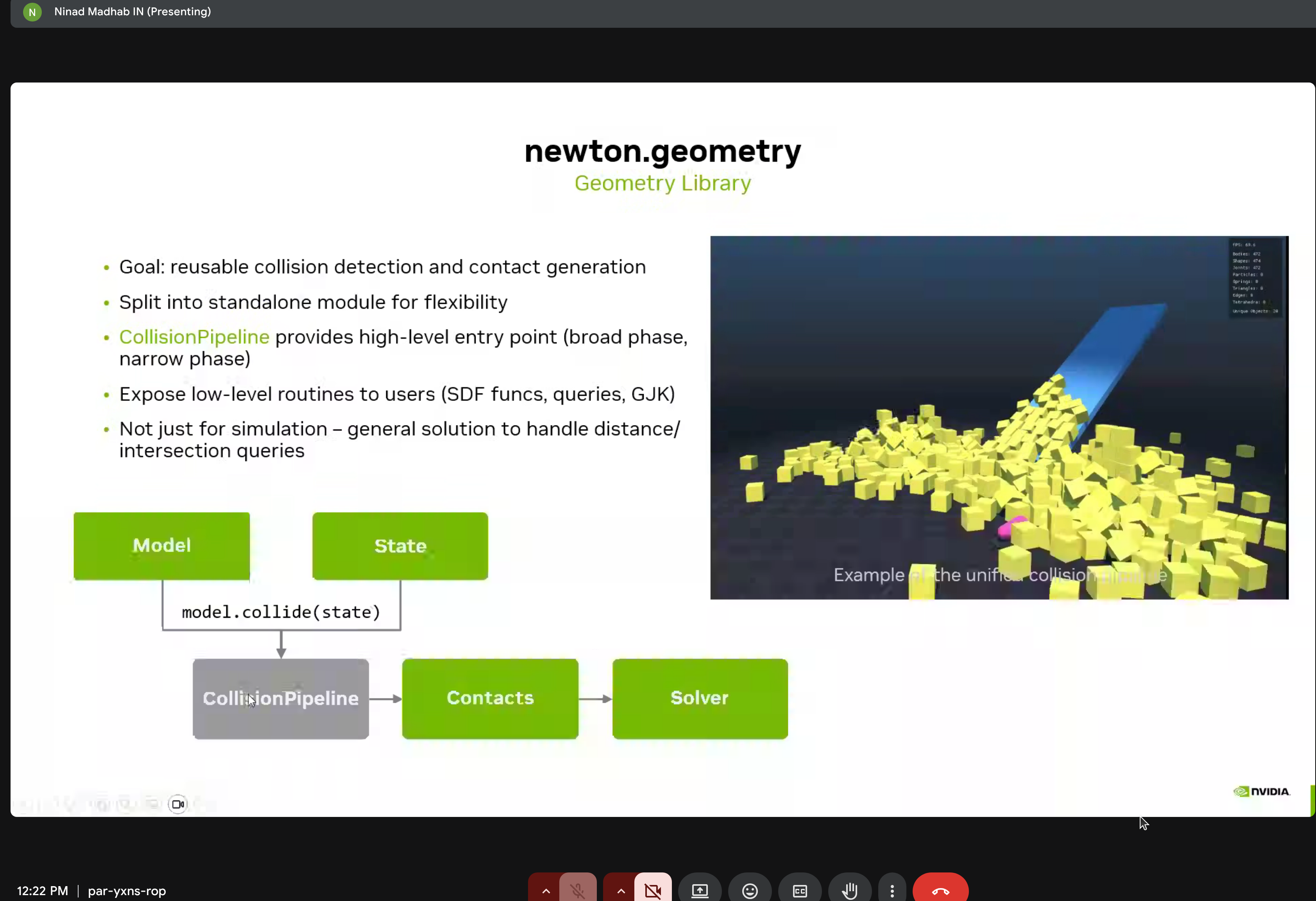 Collision detection with scattered blocks