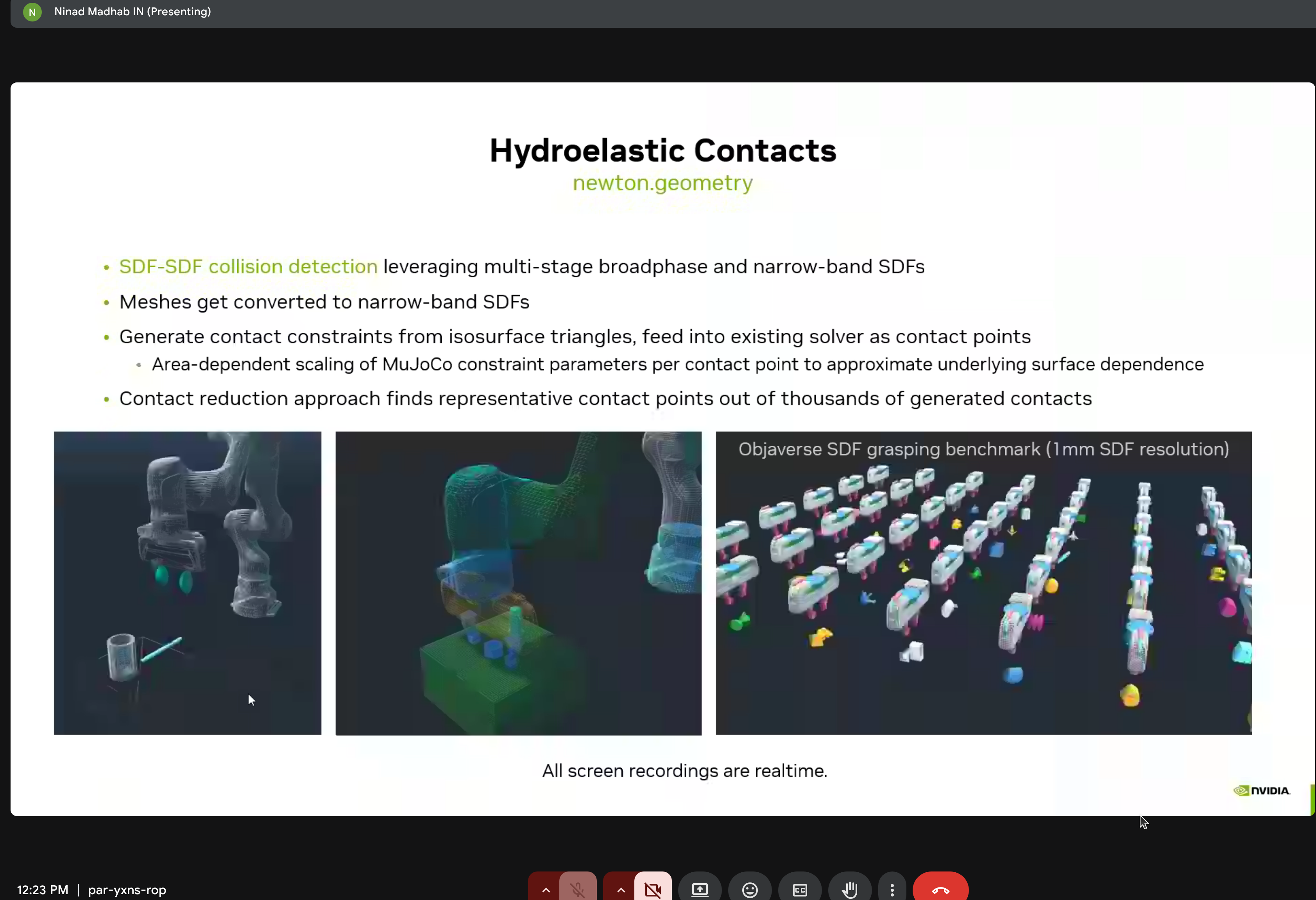 SDF-SDF collision detection with demos