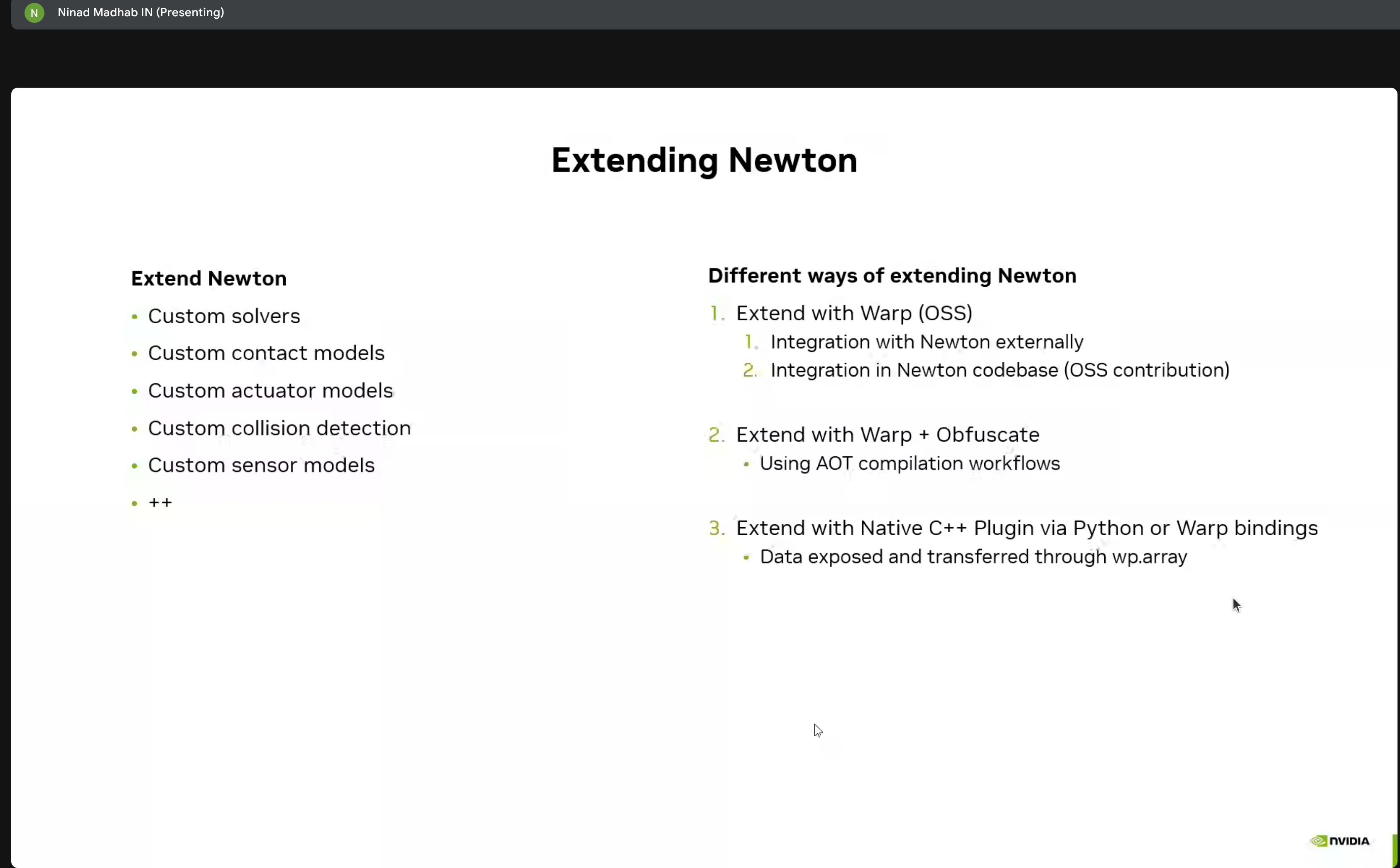Custom solvers, contact models, C++ plugins