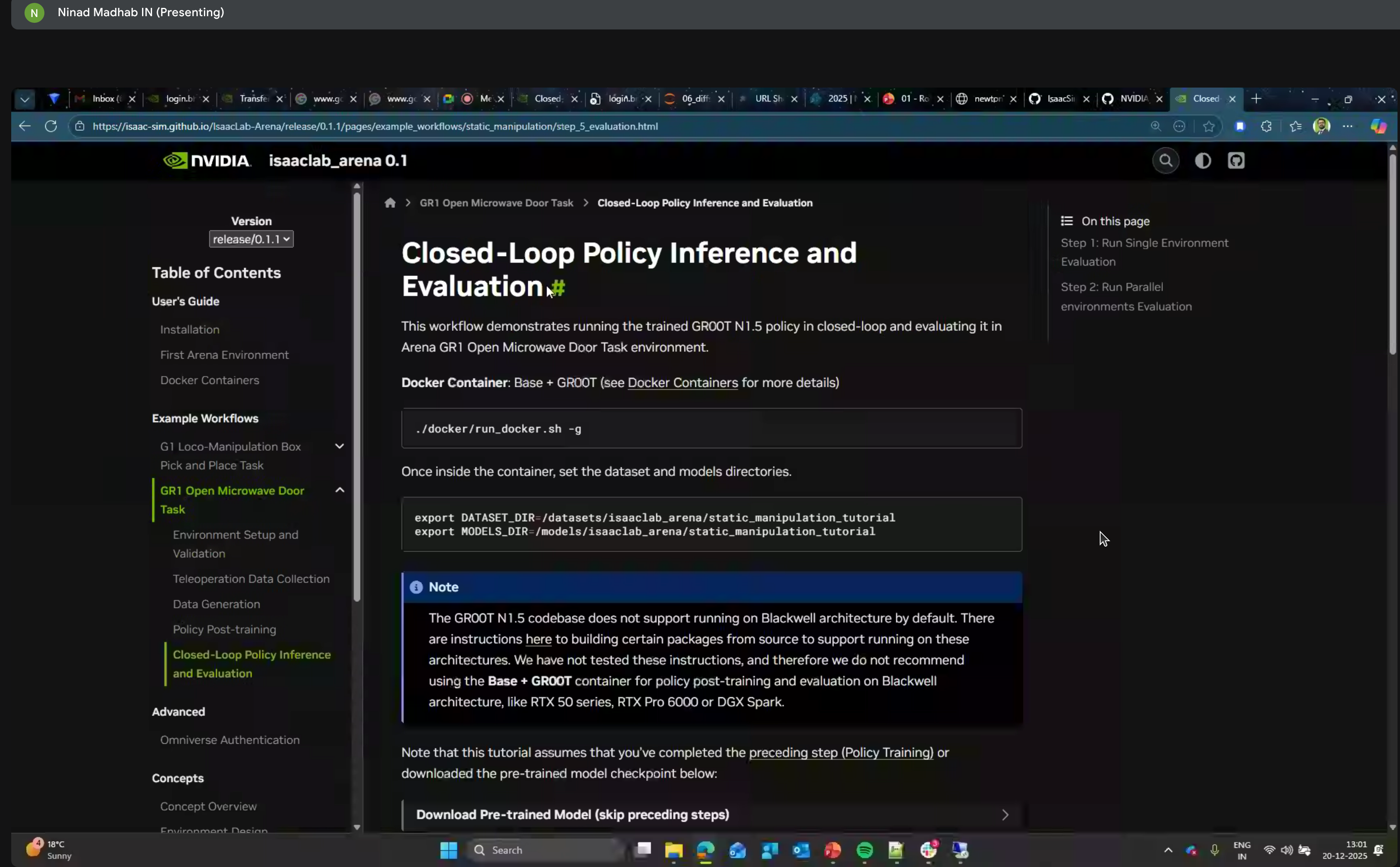 GR1 Open Microwave Door Task workflow